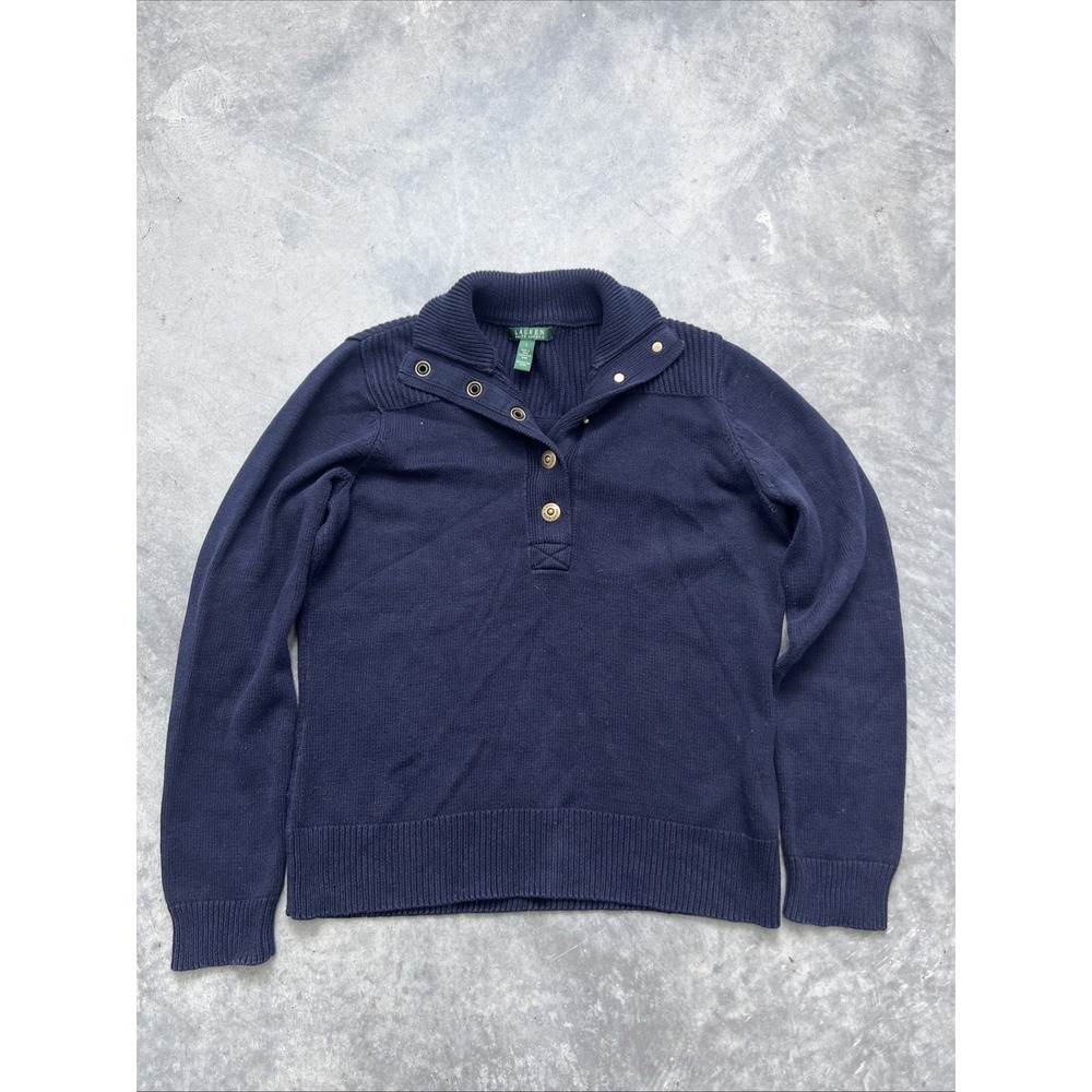Vintage Ralph Lauren Blue Sweater Women Size L SKU303
